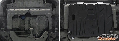 Защита картера и КПП HYUNDAI Solaris (11-16) KIA Rio (11-17) (1.4/1.6) AUTOMAX AM.2343.2 AUTO MAX