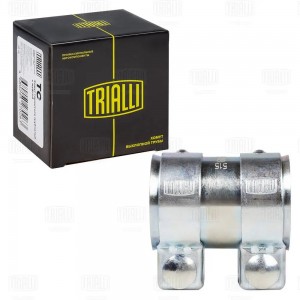 Хомут глушителя трубчатый с муфтой D60 мм L95 мм оцинк. сталь TC 60 Z TC60Z TRIALLI