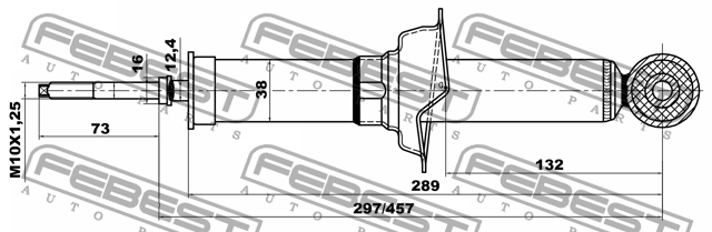 Амортизатор задний MITSUBISHI LANCER 08- 04658544R 04658544R FEBEST