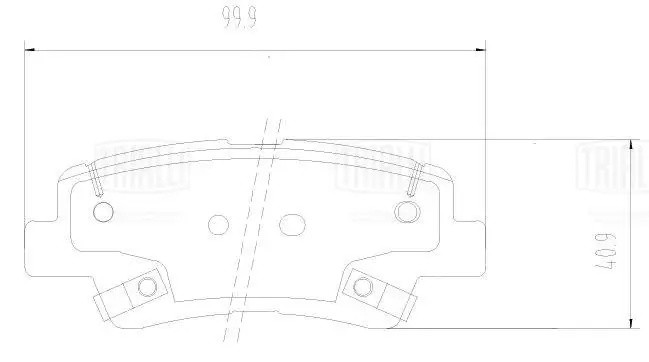 Колодки торм. Kia Sportage III (10-)/Hyundai Tucson (04-) диск. зад. (с EPB) (PF PF 2536 TRIALLI