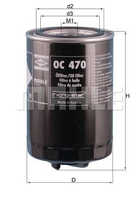 AUDI / VOLVO / SEAT / VW OC470 MAHLE KNECHT