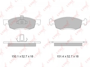 Колодки тормозные дисковые передние BD-6324 LYNXAUTO