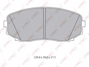 Колодки тормозные передние подходит для MAZDA CX-7 2.2-2.3T 09 / CX-9 3.5-3.7 07 BD-5116 LYNXAUTO