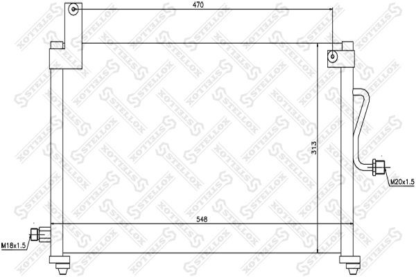 AVA DW5044=NS94751=OEDW-96569392 !радиатор конд.\ Daewoo Matiz 0.8/1.0 02> 10-45026-SX STELLOX