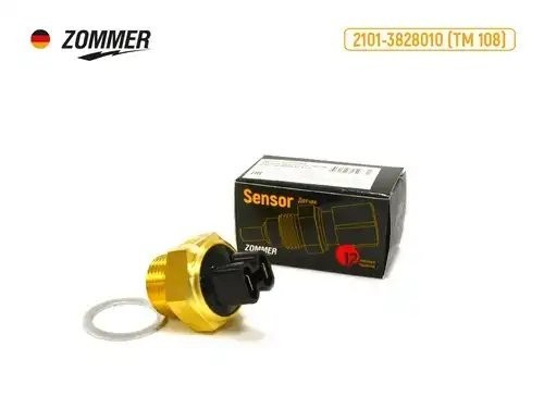 Датчик включения вентилятора ВАЗ, ГАЗ (82-87*С) ТМ 108-02 21013828010 ZOMMER