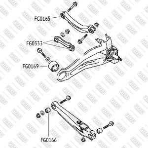 сайлентблок рычага!\ Mitsubishi Lancer 00> FG0333 FIXAR