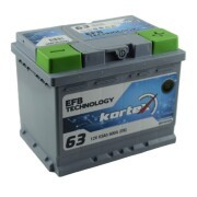 Аккумулятор KORTEX EFB 63А/ч обратная полярность SMF563500 KORTEX