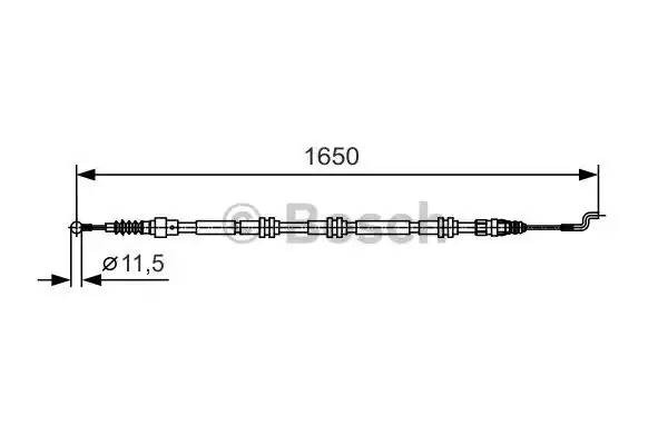 Трос ручного тормоза 1650mm 1 987 482 016 BOSCH