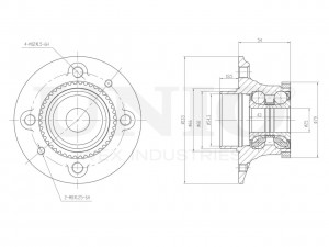 Ступица задняя (с ABS) HUB-20095 UNIO