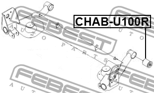Сайлентблок CHEVROLET балки задней FEBEST CHABU100R FEBEST