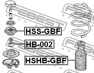 Пыльник амортизатора переднний HONDA MOBILIO GB1 HSHB-GBF HSHB-GBF FEBEST