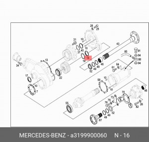 гайка ! ступицы \Omn MB 609 A 319 990 00 60 MERCEDES BENZ
