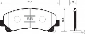 Колодки передние ISUZU D-MAX 12-, RODEO 06- SP1409 SP1409 SANGSIN