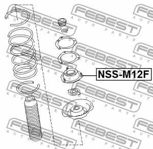 Опора амортизатора NISSAN AVENIR W10/W11 90-05 NSS-M12F NSSM12F FEBEST