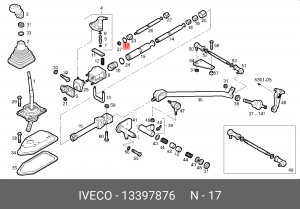 упорное кольцо ! тяги переключ. передач\ IVECO EuroStar/EuroTech/EuroCargo 13397876 IVECO