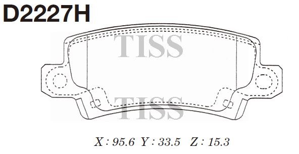 Колодки тормозные диск задние TOYOTA COROLLA (E12) 02-07 D2227H D2227H MK KASHIYAMA
