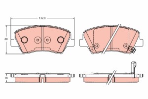 HYUNDAI I30 (2012>),ELANTRA (2011-2016) GDB3552 TRW