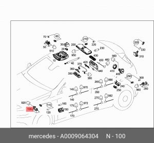 0009064304 IN.RAUMLEUCHTE A0009064304 MERCEDES BENZ
