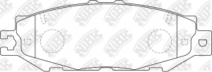 Колодки тормозные LEXUS LS (89-) передние (4шт.) NIBK PN1326 NIBK