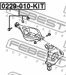 Болт с эксцентриком NISSAN FUGA Y50 2004.10-2009.11 [JP] 0229-010-KIT 0229-010-KIT FEBEST