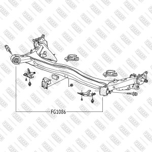 сайлентблок задней балки !\ Honda Civic/Insight/Jazz 05> FG1086 FIXAR