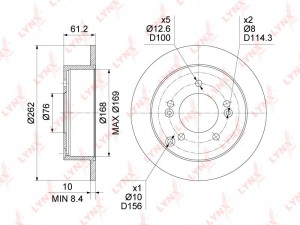 HYUNDAI TUCSON (2004>)/ SONATA V BN-1573 LYNXAUTO