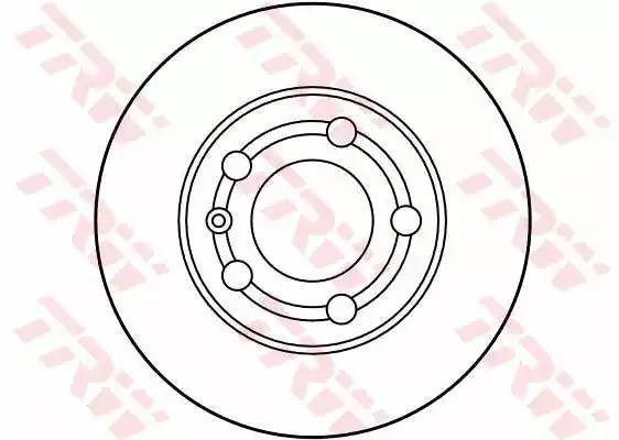 Диск тормозной VW Golf,Polo (02-) AUDI A3 (97-03) R15 задний (1шт.) TRW DF2805 TRW