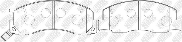 Колодки тормозные TOYOTA Estima (90-99) передние (4шт.) NIBK PN1273 NIBK