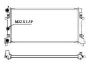 Радиатор VW Polo Sedan AUDI A1 (11-14) SEAT Ibiza охлаждения двигателя SAKURA 34711008 SAKURA