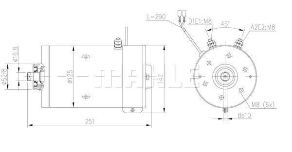 Стартер 24V 5.5kW MS 757 MAHLE KNECHT