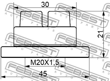 FORD FIESTA / FOCUS I/ FUSION / MAZDA2 (2003-2006) M20x1,5 0598-NHUB02 FEBEST