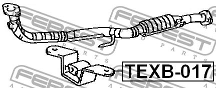 Кронштейн крепления глушителя TEXB-017 FEBEST