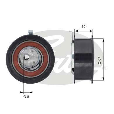 Ролик ГРМ VW Golf,Passat,Polo,Sharan,T4 AUDI 80,A4,A6 натяжителя GATES T43069 GATES