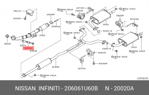 NISSAN MICRA/NOTE/QASHQAI/X-TRAIL M10X91X1,25 20606-1U60B NISSAN