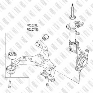 Рычаг передний подвески нижний правый HYUNDAI Tucson 04-KIA Sportage 04- FQ1074R FQ1074R FIXAR