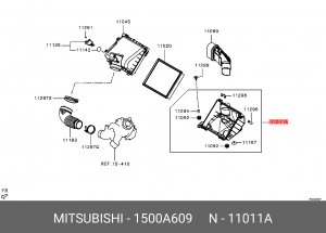 корпус воздушного фильтра в сборе!\ Mitsubishi L200/Pajero Sport 1500A609 MITSUBISHI