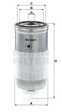 Фильтр топливный WK845/1 WK8451 MANN FILTER