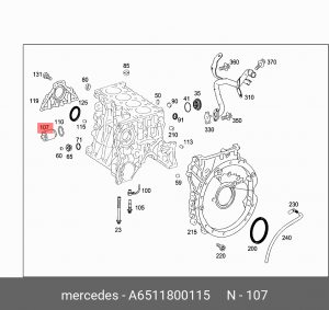 клапан электромагнитный!\ MB A 651 180 01 15 MERCEDES BENZ