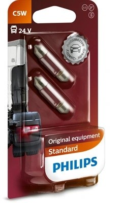 Лампа 24V C5W SV8.5-8 блистер (2шт.) PHILIPS 13844B2 PHILIPS