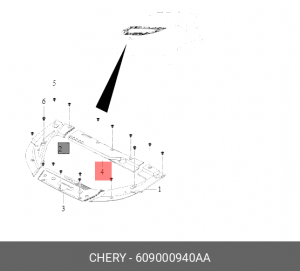 609000940AA РАМКА ПОДКАПОТНОГО ПРОСТРАНСТВА ЗАДНЯЯ ЧАСТЬ T1D/T1A 609000940AA CHERY