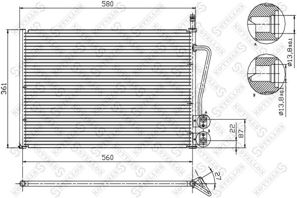AVA FDA5328=NS94587=GR925493=VL817664 [1146195] !радиатор\Ford Fiesta/Fusion all 10-45020-SX STELLOX