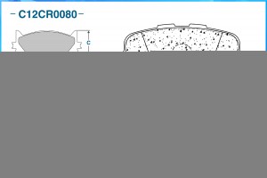 Тормозные колодки задние Low Metallic C12CR0080 C12CR0080 CWORKS