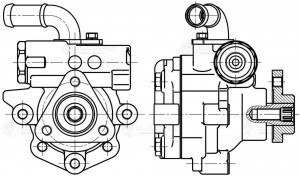 Насос ГУР для а.м VW Touareg 02- ,Audi Q7 05- 3.0D,3.6i LPS 1805 LPS1805 LUZAR