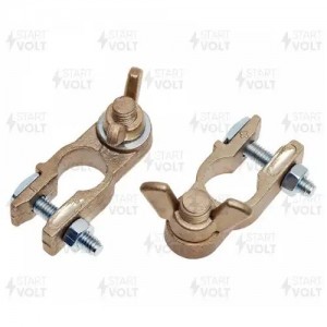 Комплект клемм АКБ медь, гайка-барашек 8мм  SBT002 SBT 002 START VOLT