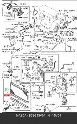 Прокладка радиатора B6BG15V04 B6BG15V04 MAZDA