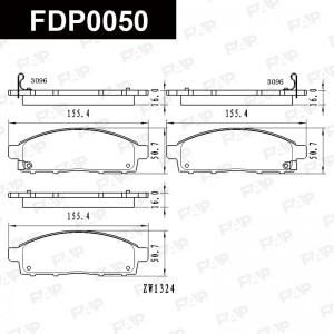 Тормозные колодки дисковые смесь CERAMIC FDP0050 FDP0050 FAP