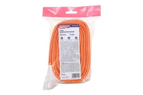 трос буксировочный! лента, 7т, 5м, с крюками, в пакете\ BRX0080028 BRIX