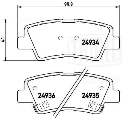 Колодки торм. Geely Atlas (16-) диск. зад. (PF 2702) PF 2702 TRIALLI