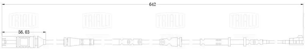 Датчик износа колодок BMW X1 (F48) (14-) зад. L=642 (PFS 0162) PFS 0162 TRIALLI