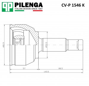 ШРУС наружный FOCUS 1 CV-P1546K CVP1546K PILENGA